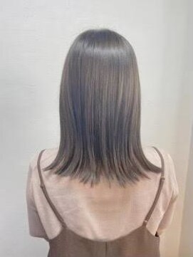 エイム ヘア リンク 長津田店(eim hair rink) アッシュグレージュ/切りっぱなしロブ/外ハネロブ/髪質改善/艶髪