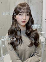 エヌアイ オモテサンドウ(ni omotesando)&nbsp;大人かわいい◇暗めショコラグレージュ顔周りレイヤーカット
