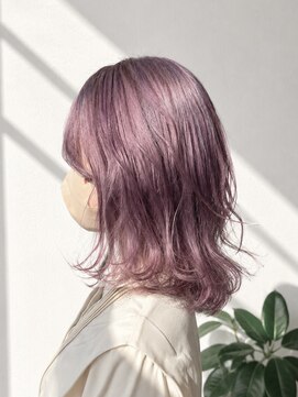 ワワ ヘアサロン 高円寺店(WAWA HAIR SALON) ピンクラベンダー×ミディアムレイヤー【未羽 高円寺*゜】