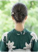 【浴衣・和装】大人上品な艶やか夜会巻きアップ