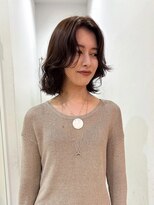 ヘアーアイストゥーレ(HAIR ICI TRE)&nbsp;ボブパーマ　マロンブラウン　秋カラーブリーチなしダブルカラー