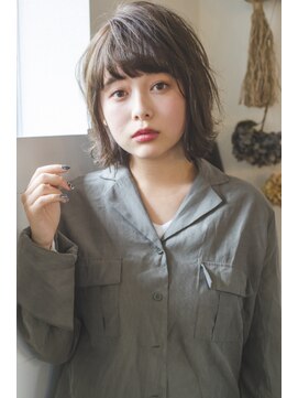 リル バイ フレイムス 川口(Lilou by Frames) 【リル川口】切りっぱなし風 外ハネ ショートボブ