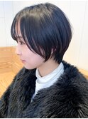 ブラックショート_ローライトスリークボブ厚めバング_ba280852