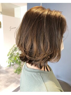 スナオ(sunao) 外ハネボブ×ラベンダーベージュ