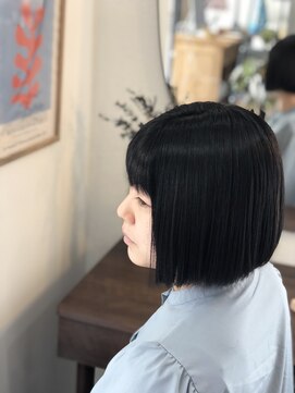 エカキラナ(eka kiranah) 最上級縮毛矯正！ミニボブスタイル！ダークブラウンカラー！