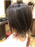 小顔可愛い外ハネボブ20代30代40代/インナーベリーピンク