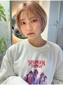 ハイトーン前上がりミニボブ
