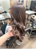 白髪ぼかし/ハイライトカラー/ココアベージュ/ブラウンカラー/