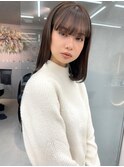 韓国ヘア　韓国風顔まわりカット　高校生カラー　ブリーチカラー