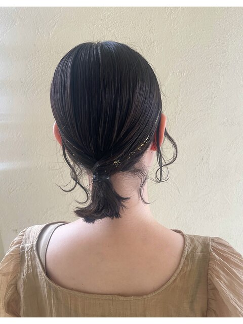 お呼ばれヘアアレンジ/ヘアセット/タイトアレンジ/ボブ