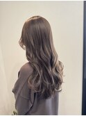アッシュベージュ/ロング/透明感カラー
