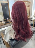 「派手髪」チェリーレッド