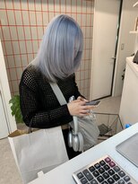 ペレ 渋谷(PELE)&nbsp;デザインカラー/レイヤーカット/ウェットヘア/オリーブベージュ