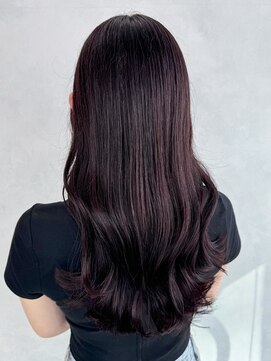 アイティーバイアルバム 藤沢店(IT by ALBUM) 秋色オリーブカラー透明感カラーウルフレイヤーロング_ba529441