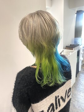 ムク(:muku) おまかせオーダー　ホワイト×黄緑×水色