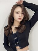 暗髪韓国風チョコレートブラウン/韓国風巻き/マロンベージュ