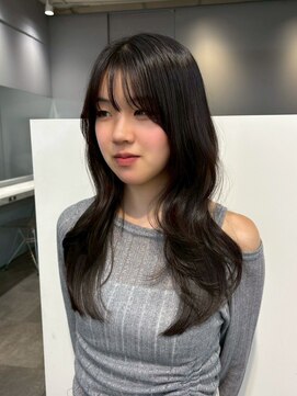 ノク(nok) レイヤーカットワンホンヘア_ミニウルフチェリーブラウン