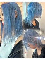 カシェル(cashel)&nbsp;夏ブリーチ　ブルーカラー