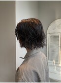 メンズボブ×パーマ