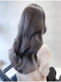 【田中杏実】大人透明感ラベンダーグレージュ/フェミニンロング