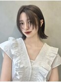 ♭レイヤーボブミディアムレイヤーカット顔まわりカット縮毛矯正