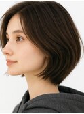 おしゃれな大人のショートボブスタイル ココアブラウン
