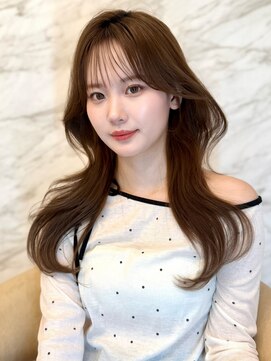 ロンド フィーユ(Lond fille) ◇オリーブグレー韓国風巻きレイヤーカットマロンベージュ銀座