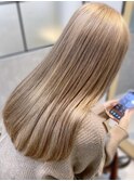 髪質改善トリートメント×うる艶ミルクティーベージュ春カラー