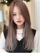 サロンドアイ(salon de i)&nbsp;くびれロングレイヤー × ピンクブラウン