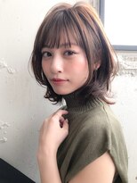 アグノス 青山(Agnos)&nbsp;ショコラベージュボブルフベビーバング小顔モテ髪くびれヘア//