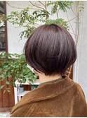 襟足短め丸みショート