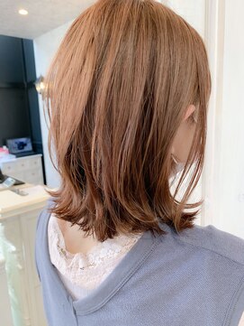 キャアリー(Caary) 福山ヘアカラー人気caary外ハネ　ベージュカラー/ピンクベージュ