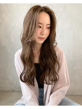 ヨーク(YOKE) YOKE 顔まわりレイヤー ワンレン グレージュ