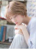 外国人風ヘーゼルベージュ小顔ショートボブa浦和20代30代40代