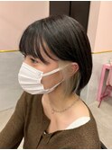 ダブルカラーインナーカラーホワイトベージュケアブリーチ