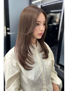 ランズ リアオオサカ(LANDS RiaOSAKA) ベージュ レイヤーカット 【韓国ヘア 大阪 梅田】