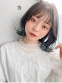 小顔 イメチェン 外ハネボブ 美髪 くびれ ベージュ サイドバング