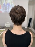 ハイライトカラーアプリコットオレンジくびれヘア