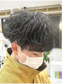 緩め波巻きパーマ