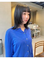 ヘアー アイス ルーチェ(HAIR ICI LUCE)&nbsp;レイヤーカットハッシュカットミディアムレイヤー春カラー小顔林