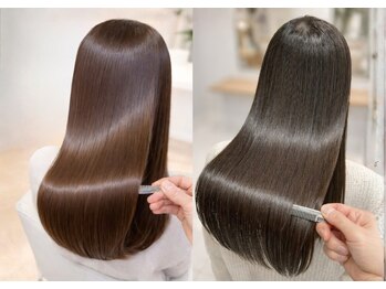 ヘア アンド ブライダル ノア(hair&bridal noah)の写真/髪のダメージを最小限に抑えた施術が可能◎髪質改善ストレートで、憧れのサラサラ艶々ストレートヘアに♪