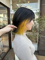 アース コアフュールボーテ 諏訪店(EARTH coiffure beaute)&nbsp;インナーイエローケアブリーチウルフカット