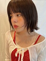 トリッカ シブヤ(TRICCA SHIBUYA)&nbsp;ウルフボブ/外ハネボブ/顔まわりレイヤー/ダークブラウン