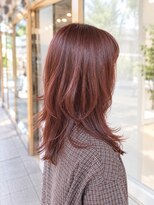 髪質改善サロン WE BE PARSLEY atre 川越店【ウィービーパセリアトレ】&nbsp;艶めくチェリーブラウンのくびれレイヤー