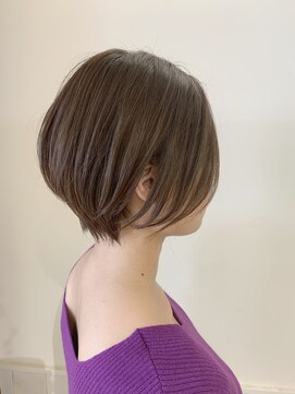 リブ(Lib) 【Lib】前下がりボブ グレイジュカラー