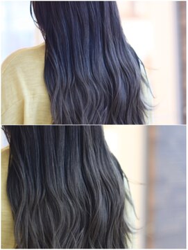 ヘアースイッチ(HAIR SWITCH) ロングヘアにカーキ色の冬カラー☆
