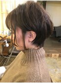 丸みのあるショートボブ