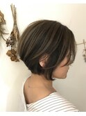 ショート×アッシュカラー
