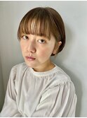 ミルクティーベージュ/クラゲヘア/顔周り/シースルー/田町