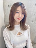 外ハネ小顔ミディ×大人かわいい